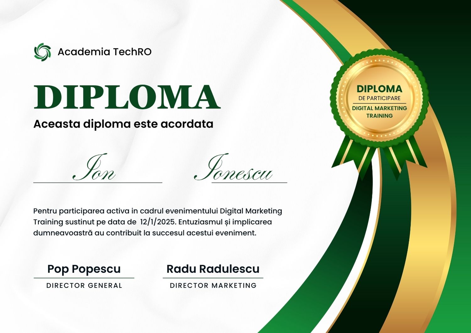 Exemplu certificat digital EduCert